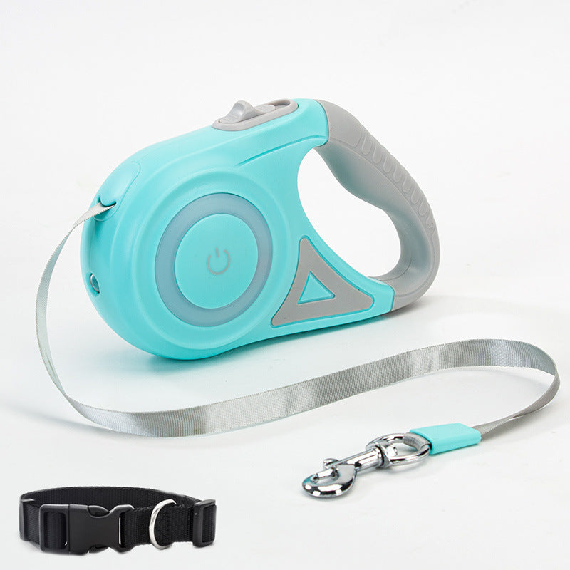 Retractable Leash & LED Collar Set – Perfect for Evening Walks