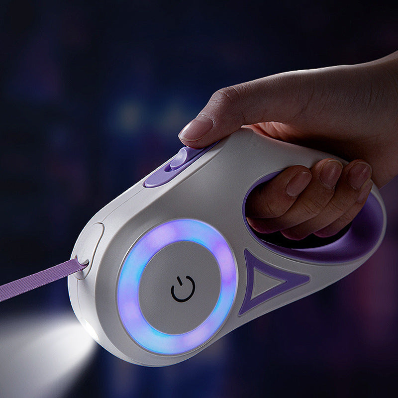 Retractable Leash & LED Collar Set – Perfect for Evening Walks